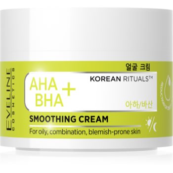 Eveline Cosmetics AHA + BHA Korean Rituals crema pentru piele cu efect hidratant si matifiant